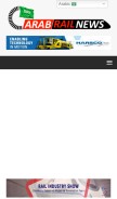 How arabrailnews.com looks like on a mobile device such as an iPhone.