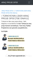 How aracprojecim.com looks like on a mobile device such as an iPhone.