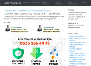 How aracprojecim.com looks like on a tablet such as an iPad.