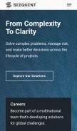 How aranzgeo.com looks like on a mobile device such as an iPhone.