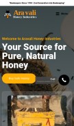 How aravalihoney.com looks like on a mobile device such as an iPhone.