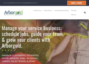 How arborgold.net looks like on a tablet such as an iPad.
