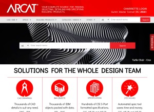 How arcat.com looks like on a tablet such as an iPad.