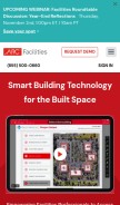 How arcfacilities.com looks like on a mobile device such as an iPhone.
