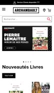 How archambault.ca looks like on a mobile device such as an iPhone.