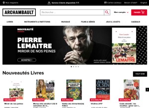 How archambault.ca looks like on a tablet such as an iPad.