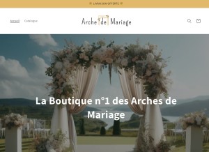 How arche-de-mariage.com looks like on a tablet such as an iPad.