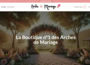 How archedemariage.com looks like on a tablet such as an iPad.