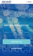 How archerva.com looks like on a mobile device such as an iPhone.