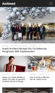 How archinect.com looks like on a mobile device such as an iPhone.