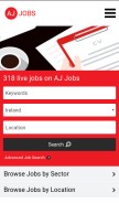 How architectsjournaljobs.com looks like on a mobile device such as an iPhone.