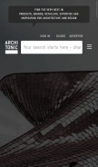 How architonic.com looks like on a mobile device such as an iPhone.