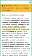 How archive.org looks like on a mobile device such as an iPhone.