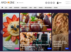 How archzine.es looks like on a tablet such as an iPad.
