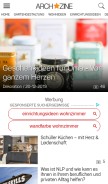 How archzine.net looks like on a mobile device such as an iPhone.