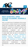 How arcjournals.org looks like on a mobile device such as an iPhone.