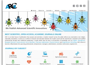 How arcjournals.org looks like on a tablet such as an iPad.