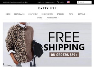 How arcladyshop.com looks like on a tablet such as an iPad.