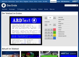 How ard-text.de looks like on a tablet such as an iPad.
