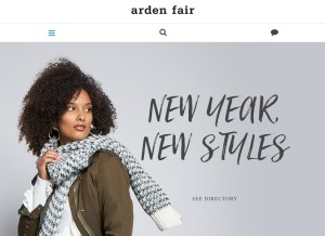 How ardenfair.com looks like on a tablet such as an iPad.