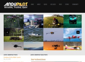 How ardupilot.org looks like on a tablet such as an iPad.