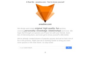 How arealme.com looks like on a tablet such as an iPad.