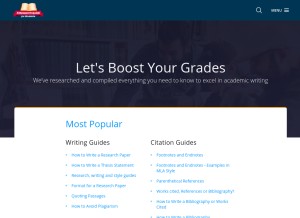 How aresearchguide.com looks like on a tablet such as an iPad.