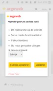 How argewebhosting.com looks like on a mobile device such as an iPhone.