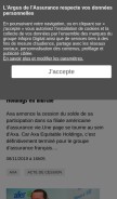 How argusdelassurance.com looks like on a mobile device such as an iPhone.