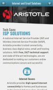How aristotle.net looks like on a mobile device such as an iPhone.