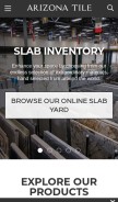 How arizonatile.com looks like on a mobile device such as an iPhone.