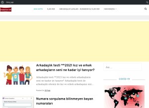 How arkadasariyor.com looks like on a tablet such as an iPad.