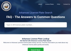 How arkansaslicenseplate.com looks like on a tablet such as an iPad.