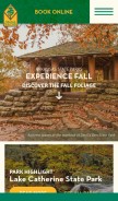 How arkansasstateparks.com looks like on a mobile device such as an iPhone.