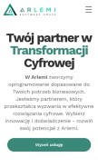 How arlemi.pl looks like on a mobile device such as an iPhone.