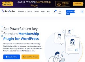 How armemberplugin.com looks like on a tablet such as an iPad.