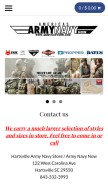 How armynavynow.com looks like on a mobile device such as an iPhone.
