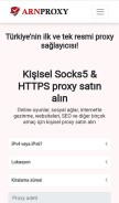 How arnproxy.com looks like on a mobile device such as an iPhone.