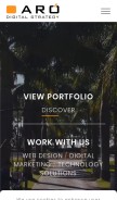 How aro.ie looks like on a mobile device such as an iPhone.