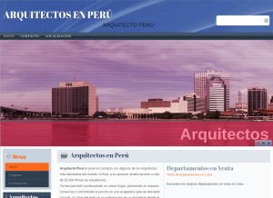 How arquitectoperu.com looks like on a tablet such as an iPad.