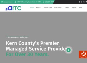 How arrc.com looks like on a tablet such as an iPad.