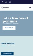 How arrowdentals.com looks like on a mobile device such as an iPhone.
