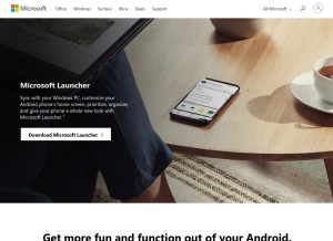 How arrowlauncher.com looks like on a tablet such as an iPad.