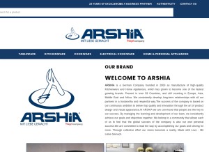 How arshia.de looks like on a tablet such as an iPad.