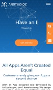 How arstudioz.com looks like on a mobile device such as an iPhone.