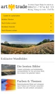 How art-trade.de looks like on a mobile device such as an iPhone.