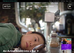 How art21.org looks like on a tablet such as an iPad.