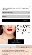 How artdeco.de looks like on a mobile device such as an iPhone.