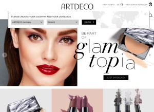 How artdeco.de looks like on a tablet such as an iPad.