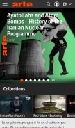 How arte.tv looks like on a mobile device such as an iPhone.